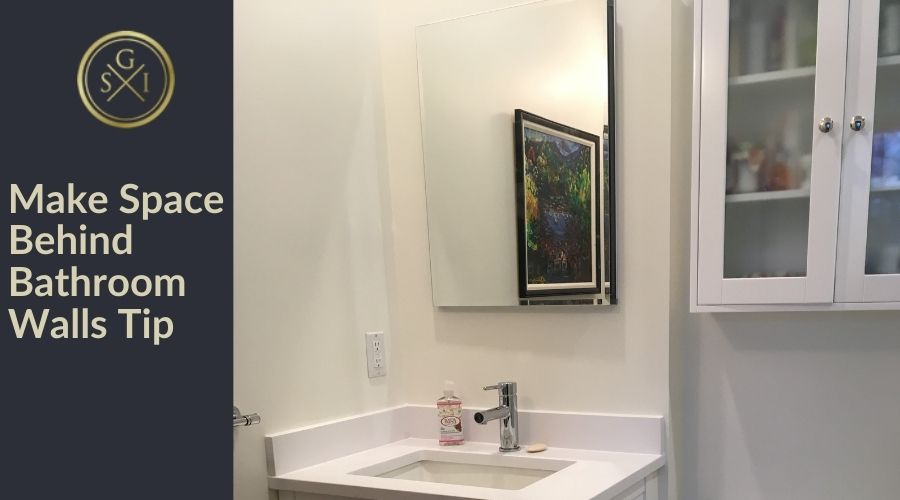 make space behind bathroom walls design tip